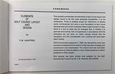 Arthur, Jim et al. An Assortment of Volumes and Pamphlets on Golf Course Architecture. 1968-1997. (DJ)