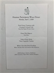 A Collection of three Augusta National Golf Club Amateur Dinner Menus and Masters Tournament Badge Collage Prints