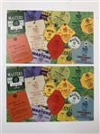 A Collection of three Augusta National Golf Club Amateur Dinner Menus and Masters Tournament Badge Collage Prints