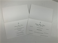 A Collection of three Augusta National Golf Club Amateur Dinner Menus and Masters Tournament Badge Collage Prints