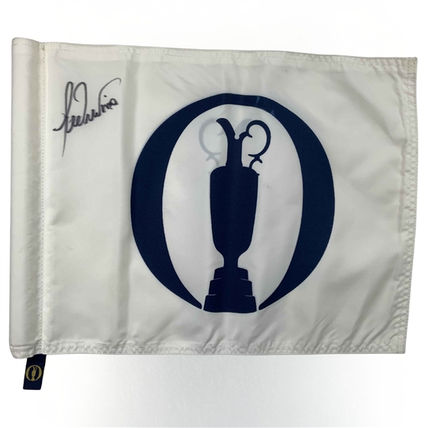 Lee Trevino Signed Open Championship Flag JSA ALOA