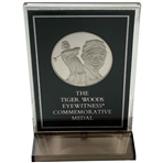 A Franklin Mint Tiger Woods Eyewitness 1997 Masters Champion Sterling Silver Commemorative Medal in Display Case