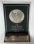 A Franklin Mint Tiger Woods Eyewitness 1997 Masters Champion Sterling Silver Commemorative Medal in Display Case