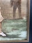 Original Walter Hagen & Gene Sarazen Oil Painting Signed by Artist Robert Fletcher - Framed
