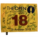 2010 The Open Championship St Andrews Multi-Signed Flag JSA ALOA