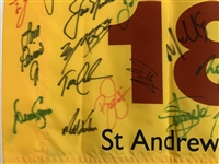 2010 The Open Championship St Andrews Multi-Signed Flag JSA ALOA