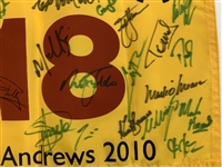 2010 The Open Championship St Andrews Multi-Signed Flag JSA ALOA