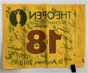 2010 The Open Championship St Andrews Multi-Signed Flag JSA ALOA