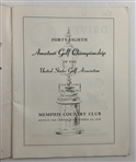 1948 USGA Amateur Championship Official Program Memphis Country Club