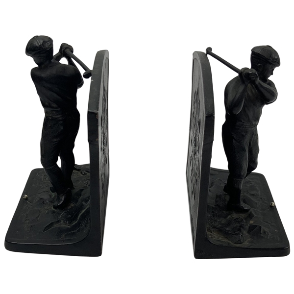 Pair of 1923 L. V. Aronson figural golfer
bookends
