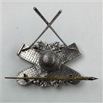 Vintage Line Cut Gutty Ball Pen & Ink Well Stand