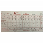 1996 Las Vegas Invit. Pro-Am Used Official Scorecard Signed by Lee Janzen- Tiger Woods 1st Win