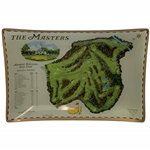 Lee Wybranski Augusta National Golf Club Course Map Glass Tray for The Masters