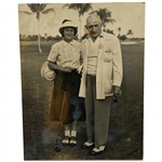 Original Photo of Babe Zaharias w/ Tommy Armour by C.E. Engelbrecht Palm Beach Florida