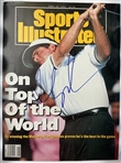 Fred Couples Signed Sports Illustrated April 20 1992 Magazine and Twelve Commemorative Logo Golf Balls JSA ALOA