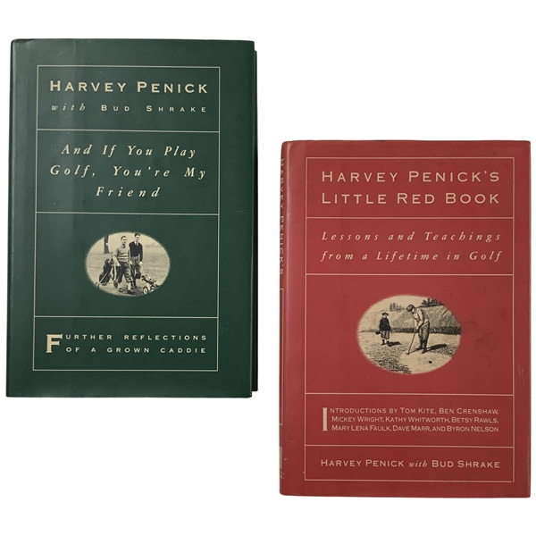 Harvey Penick Signed Two Golf Classics. Simon & Schuster, 1992-1993 JSA ALOA
