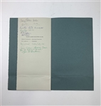 1963 Ryder Cup British-American Team Dinner Program and Menu