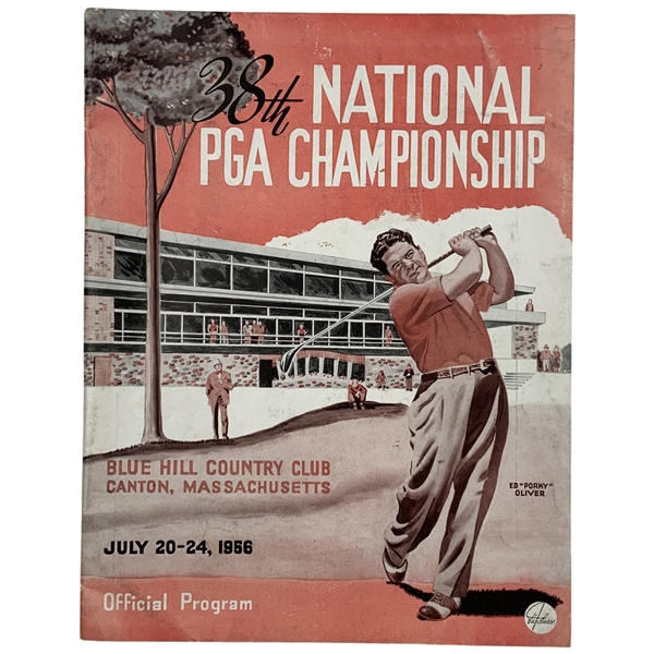 1956 PGA Championship at Blue Hill Country Club Program - Jack Burke, Jr. Winner