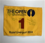 Rory McIlroy Signed 2014 Open Championship at Royal Liverpool Hole #1 Tournament Used Flown Flag w/ 'Champion Golfer of Year' & 'Tournament Used' Inscrip. JSA ALOA