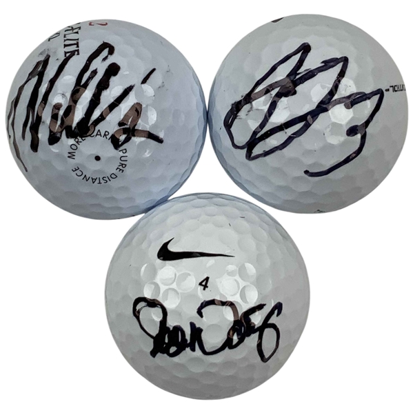 A Trio of Racecar Drivers incl. Austin Dillon Signed Golf Balls JSA ALOA