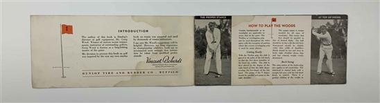 Two Pieces of Craig Wood Golf Memorabilia Including 1929 Associated Press Photograph and Circa 1935 Dunlop Instructional Pamphlet