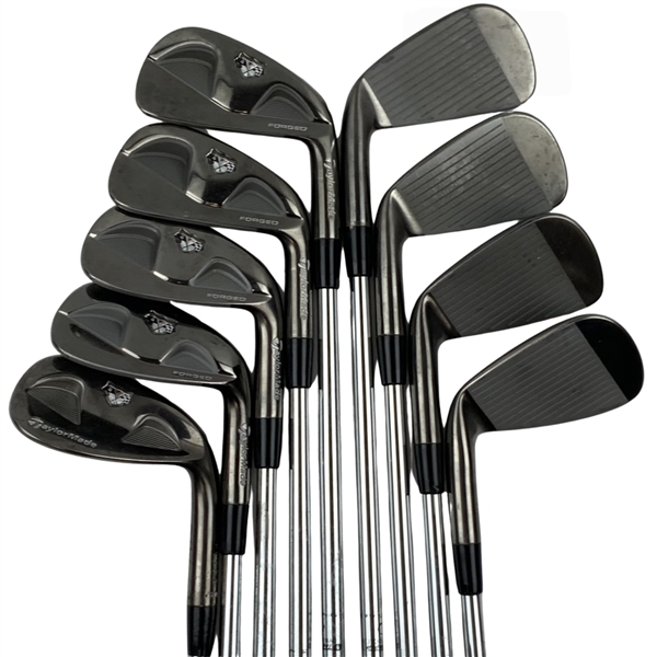 Greg Normans Set of TaylorMade RAC TP Forged Smoke Finish Golf Irons