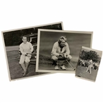 A Trio of Vintage Professional Golfer Press Photographs featuring Gene Sarazen, Jack Nicklaus, and Gary Player