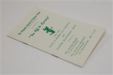 1962 Tee Off To Spring Augusta Garden Club Flower Placement Show Booklet