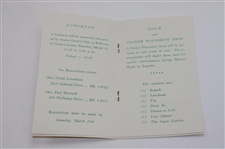 1962 Tee Off To Spring Augusta Garden Club Flower Placement Show Booklet