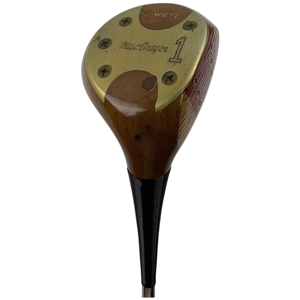 MacGregor Jack Nicklaus Signature Model W271 Persimmon 1-Wood Driver and Headcover