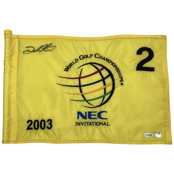 Darren Clarke Signed 2003 Match Used WGC NEC Invitational Flag JSA #CM67238