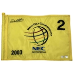 Darren Clarke Signed 2003 Match Used WGC NEC Invitational Flag JSA #CM67238