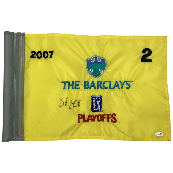 Steve Stricker Signed 2007 The Barclays PGA Tour Playoffs Flag JSA #CM67188