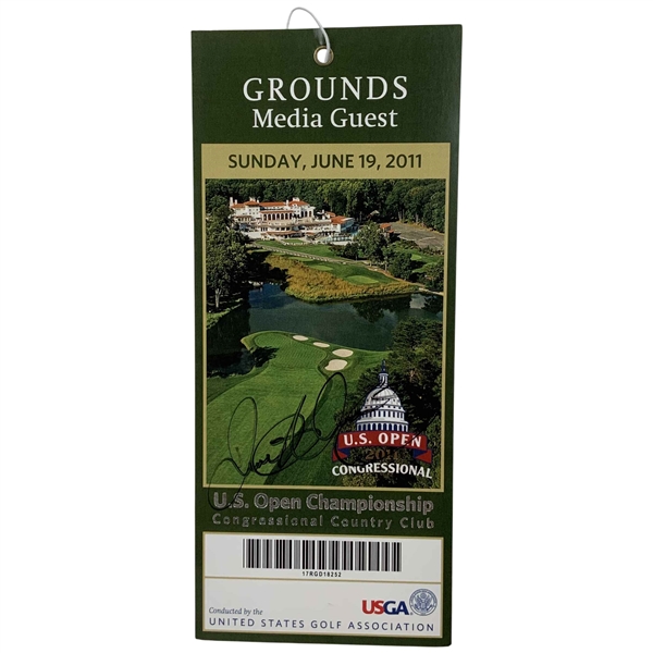 Rory Mcilroy Signed 2011 U.S. Open Championship Media Guest Ticket JSA #CS59363