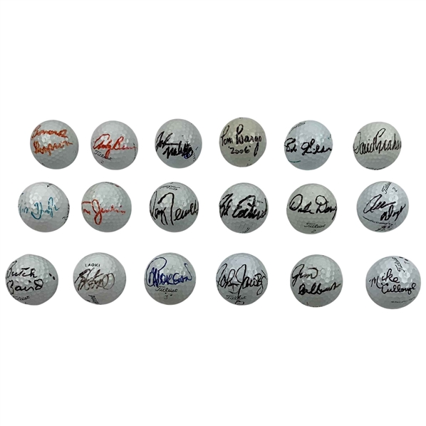 David Graham, Isao Aoki & 16 Others Signed Golf Balls JSA ALOA