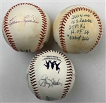 Heavy HOF Content On Eight Signed Baseballs JSA ALOA