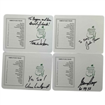 Watson, Thomas, Player & Lundquist Signed Augusta National Golf Club Scorecards JSA ALOA