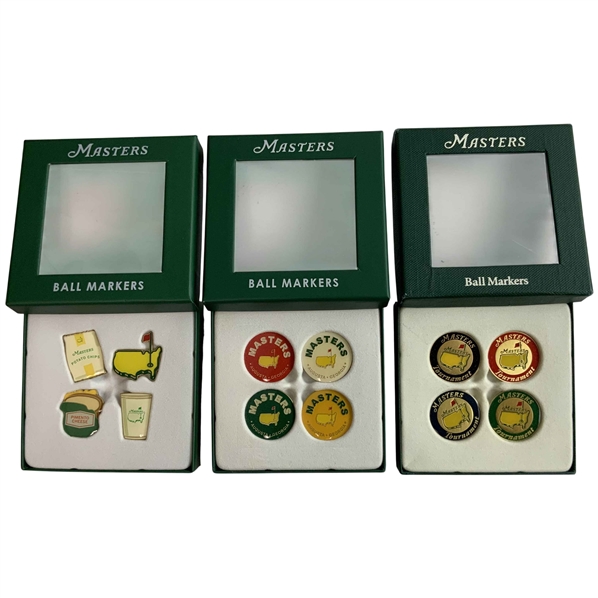 A Trio of Masters Tournament Ball Marker Sets