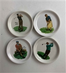 A Set of Eight Wilson Melamine Golf Coasters Featuring Professional Golfers
