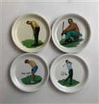 A Set of Eight Wilson Melamine Golf Coasters Featuring Professional Golfers