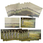 A Collection of USGA Museum and Library Art Exhibition Announcement Postcards, 1991-1992 - 24 total