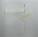 Payne Stewart Signed Index Card, Antigua Phot & Major Winnning Season Badges JSA ALOA