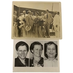 Two Vintage Babe Didrikson Zaharias Press Photographs Including C.J. Kaho Dallas Studio Example