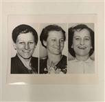 Two Vintage Babe Didrikson Zaharias Press Photographs Including C.J. Kaho Dallas Studio Example