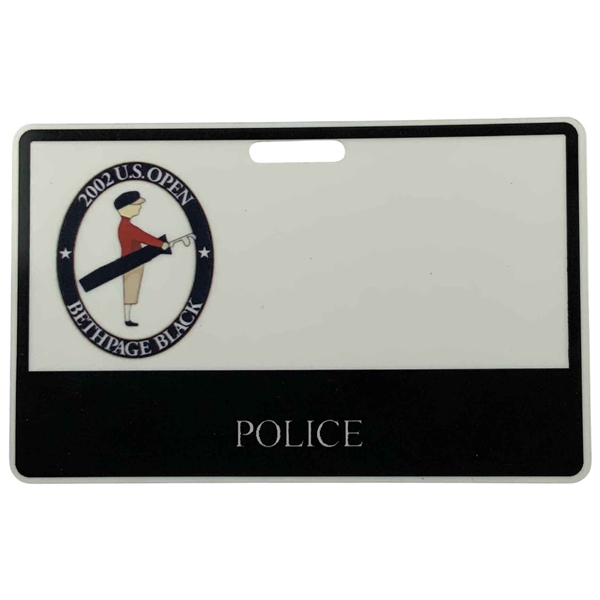 2002 US Open Bethpage Black Police Badge - Tiger Woods Win