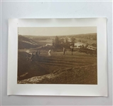 A Pair of Sepia Toned Gelatin Silver Prints Depicting Early Golfing Scenes at Pine Valley