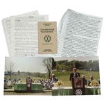1981 Memorial Tournament Ephemera and Photographs from Pat Ward-Thomas Estate when he Honored Harry Vardon