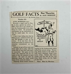 Henry Coton Estate Drawings & Clippings for Golf Facts Not Theories by Alex Morrison