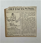 Henry Coton Estate Drawings & Clippings for Golf Facts Not Theories by Alex Morrison