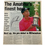 Tiger Woods Signed Americas Golf Newspaper August 31 1996 Issue JSA ALOA